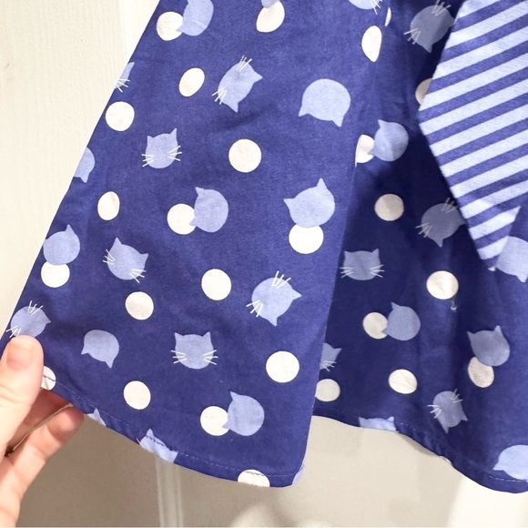 American Girl Purr-fect Dots Dress Sz 10 Cat Fourth of July 4th Red White Blue - Picture 6 of 9